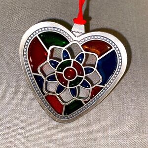 Stained Glass‎ Metal Christmas Tree Ornaments Holiday Decor Sun Catcher